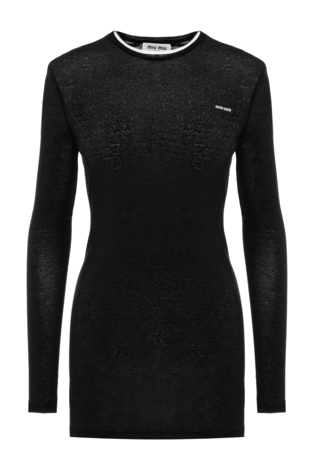 Black cotton knitted dress