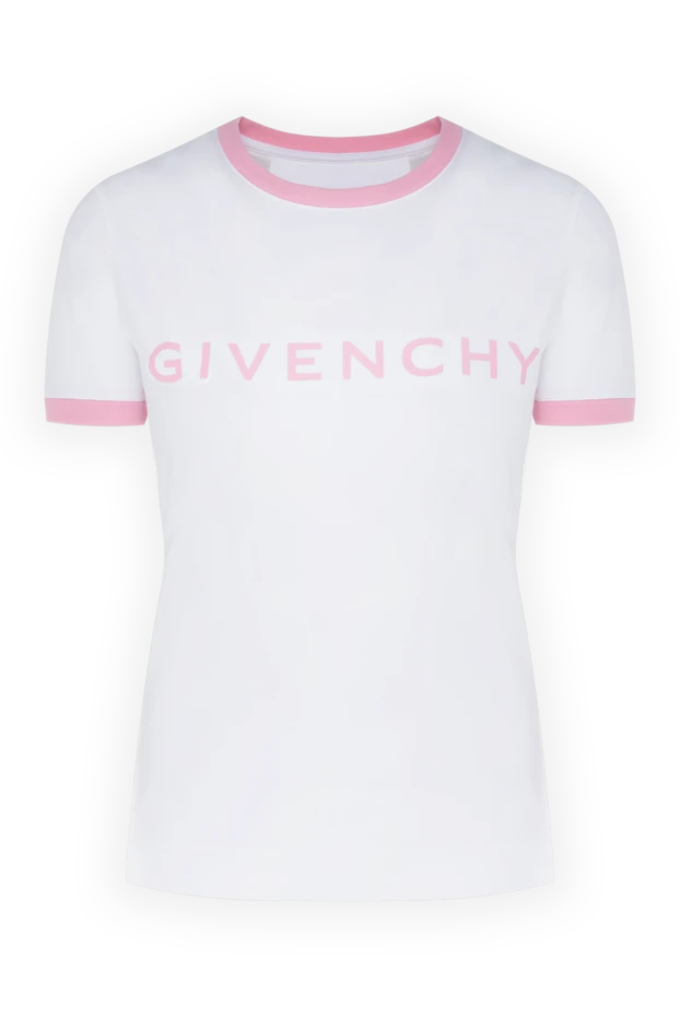 T-shirt made of cotton and elastane for women white