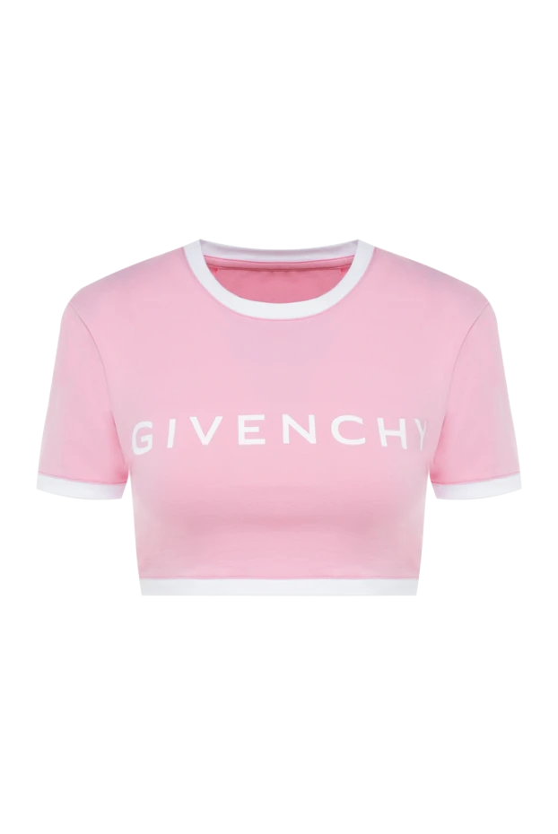 Givenchy жіночі футболка з бавовни та еластану жіноча рожева купити фото з цінами 176458 - фото 1