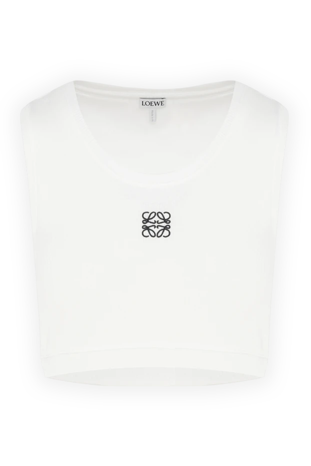 Loewe woman women's white cotton and elastane top buy with prices and photos 176499 - photo 1