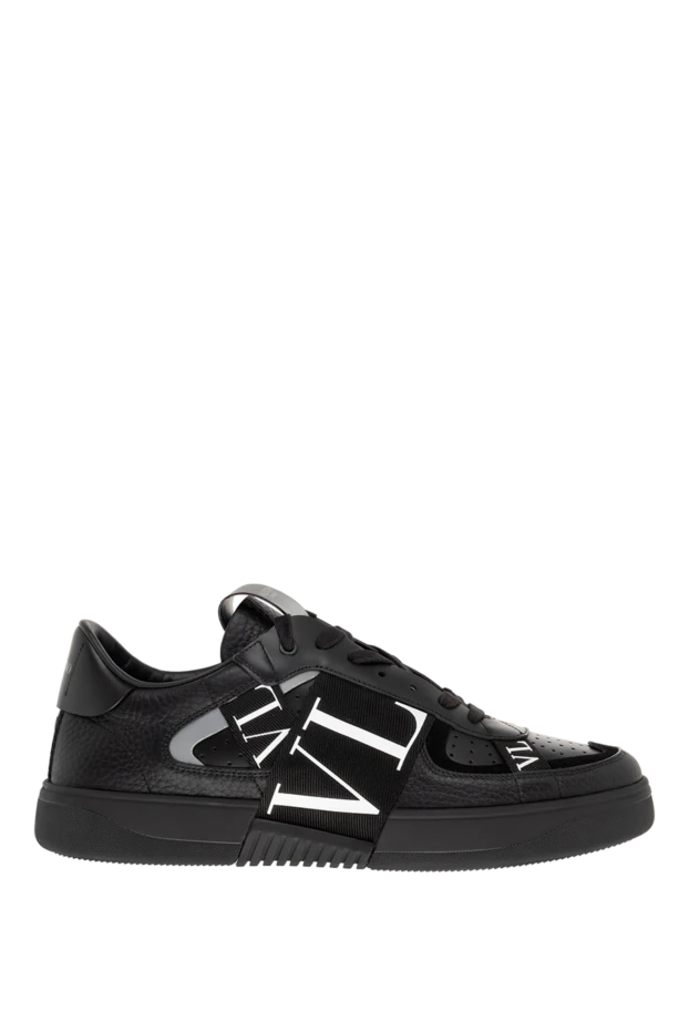 Valentino man men's black leather sneakers buy with prices and photos 176513 - photo 1