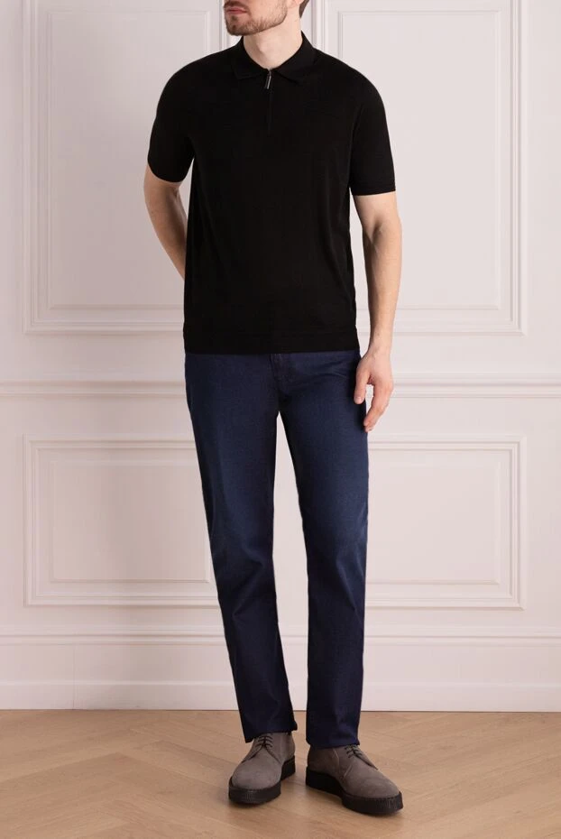 Stefano Ricci polo from silk for men black 176522 - photo 2