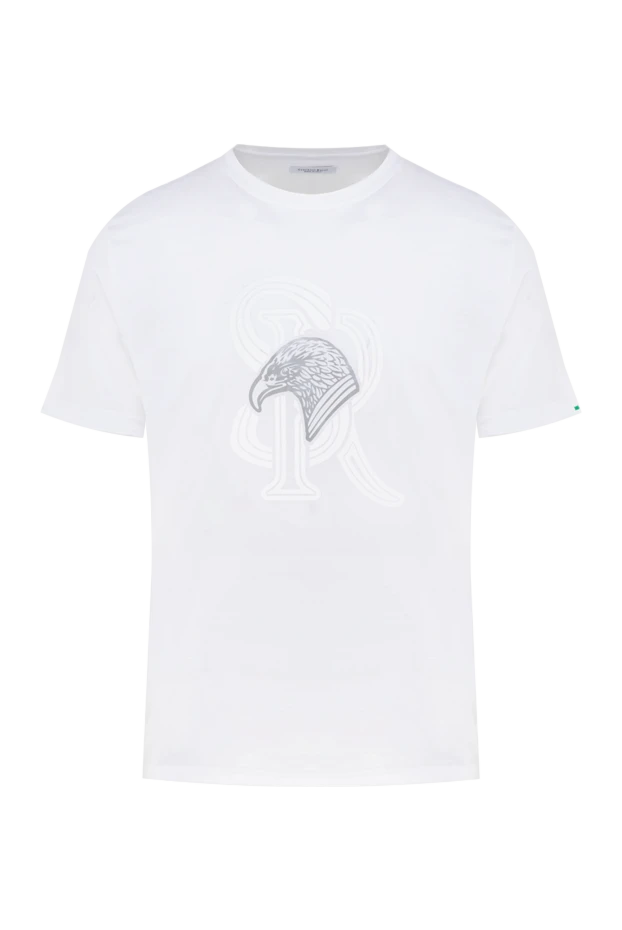 Stefano Ricci футболка з бавовни чоловіча біла 176529 - фото 1