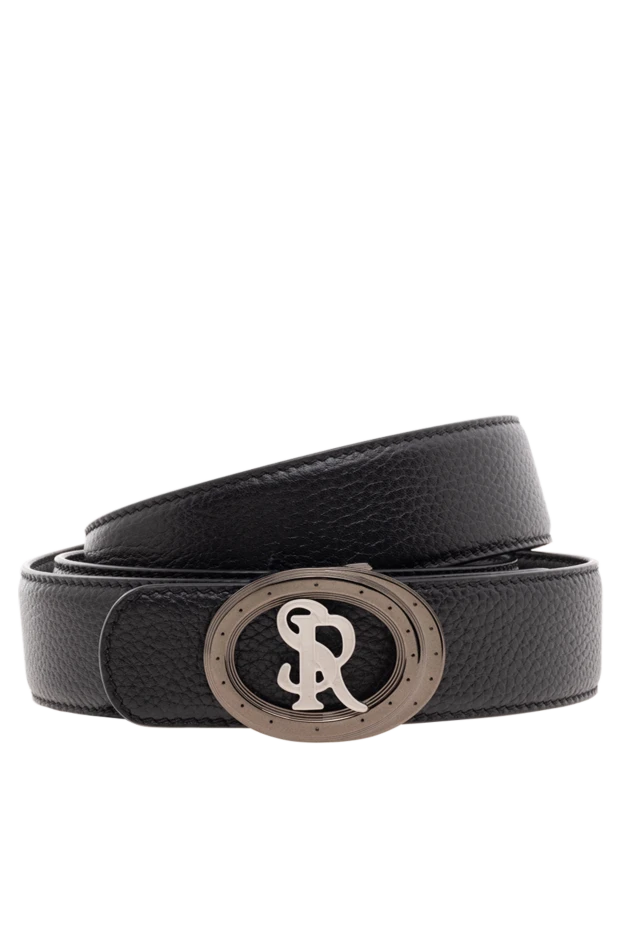 Stefano Ricci ремень из кожи мужской черный 176553 - фото 1