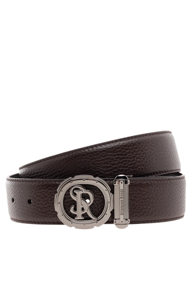 Stefano Ricci ремень из кожи мужской коричневый 176555 - фото 1