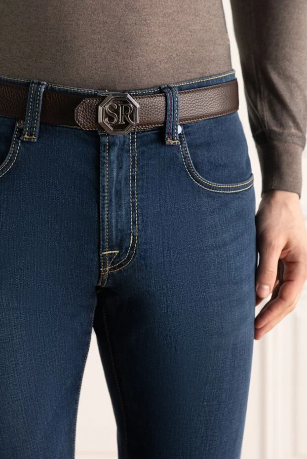 Stefano Ricci ремень из кожи мужской коричневый 176562 - фото 2