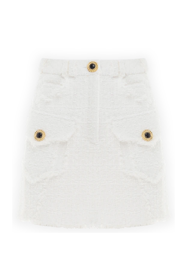 Balmain woman women's white cotton and polyamide skirt buy with prices and photos 176580 - photo 1
