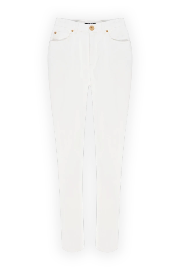 Women's white cotton jeans