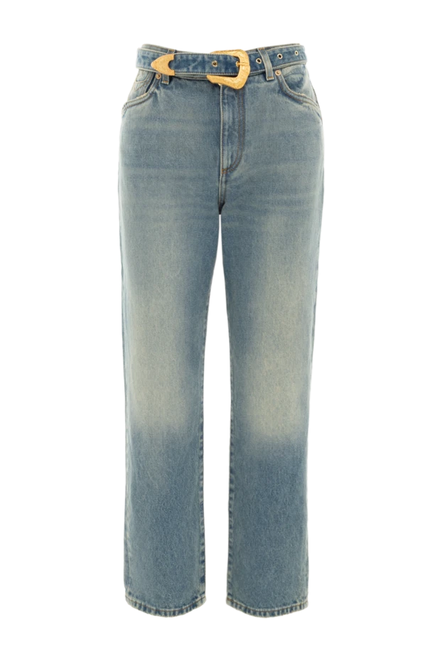 Balmain женские джинсы из хлопка женские голубые купить с ценами и фото 176586 - фото 1