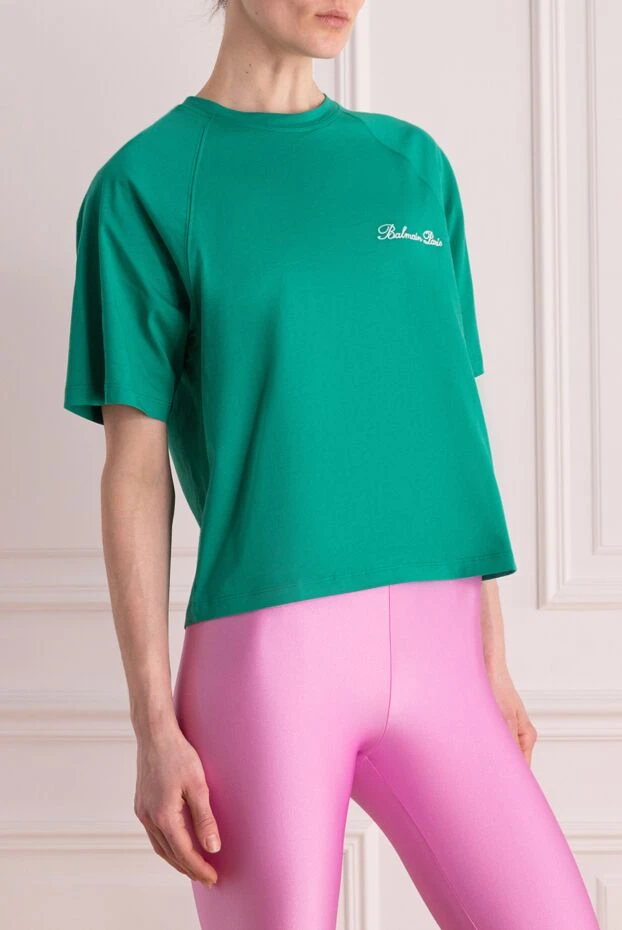 Balmain women's t-shirt green 195630 - photo 3