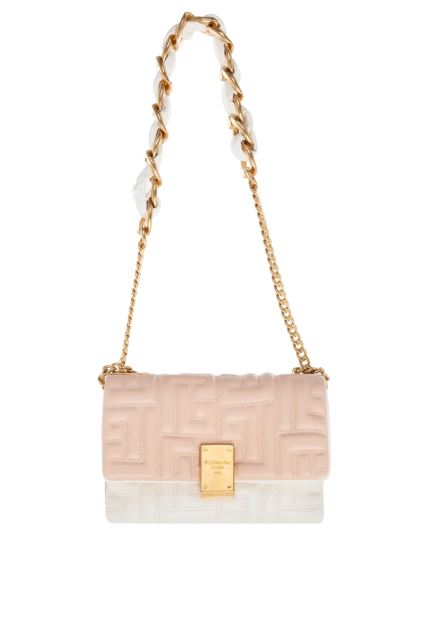 Balmain woman women's leather bag, beige 176607 - photo 1