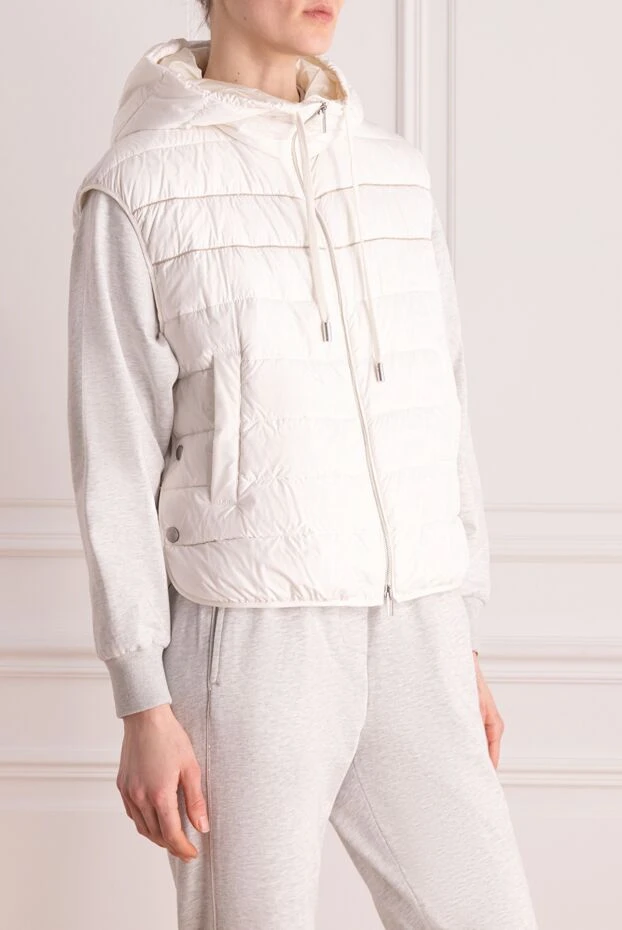 Peserico жилет из полиэстера женский белый 176613 - фото 3