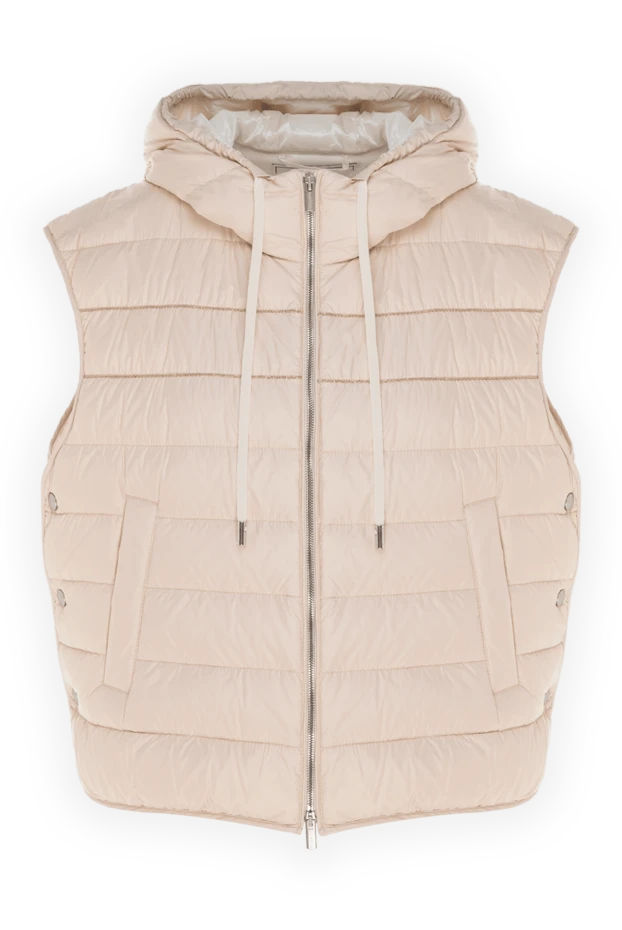 Peserico woman women's beige polyester vest buy with prices and photos 176616 - photo 1