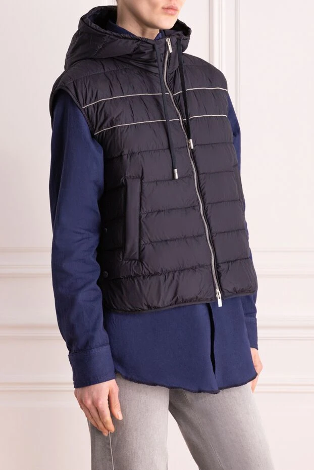 Peserico жилет из полиэстера женский синий 176617 - фото 3