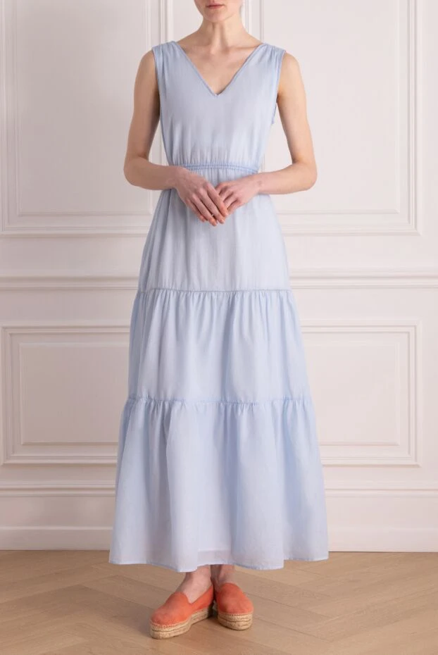 Peserico blue cotton dress for women 176623 - photo 2