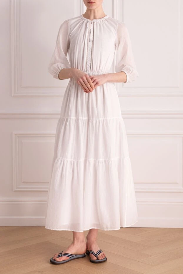 Peserico white cotton dress for women 176629 - photo 2