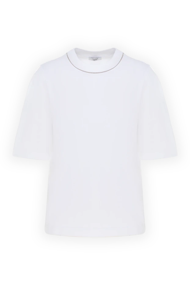 Peserico t-shirt made of cotton and elastane for women white 176659 - photo 1