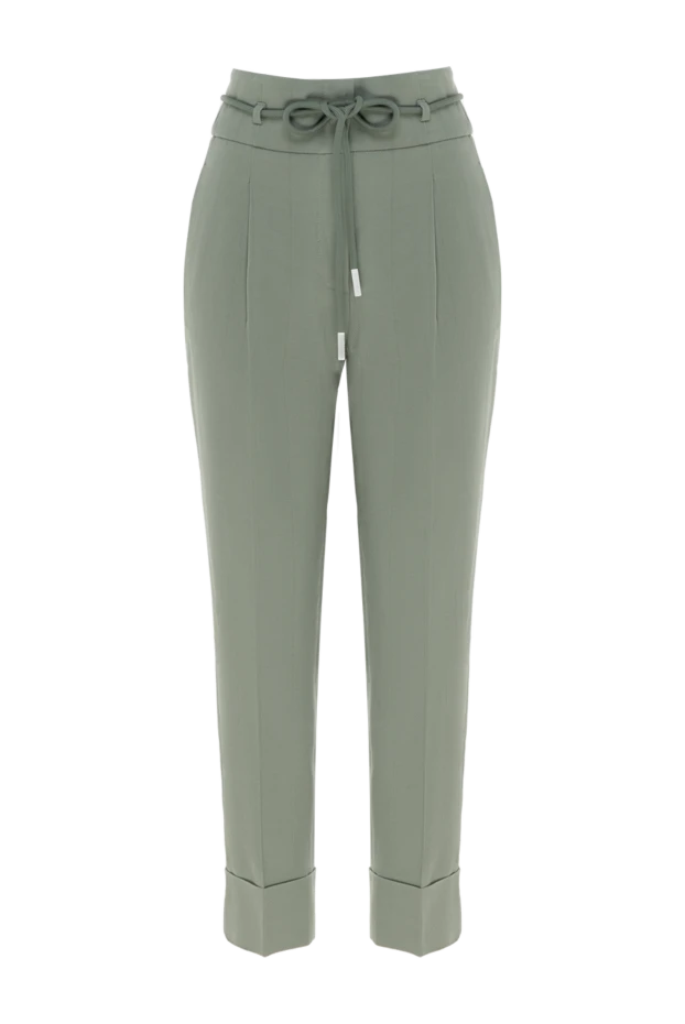 Pants made of cotton and elastane for women green