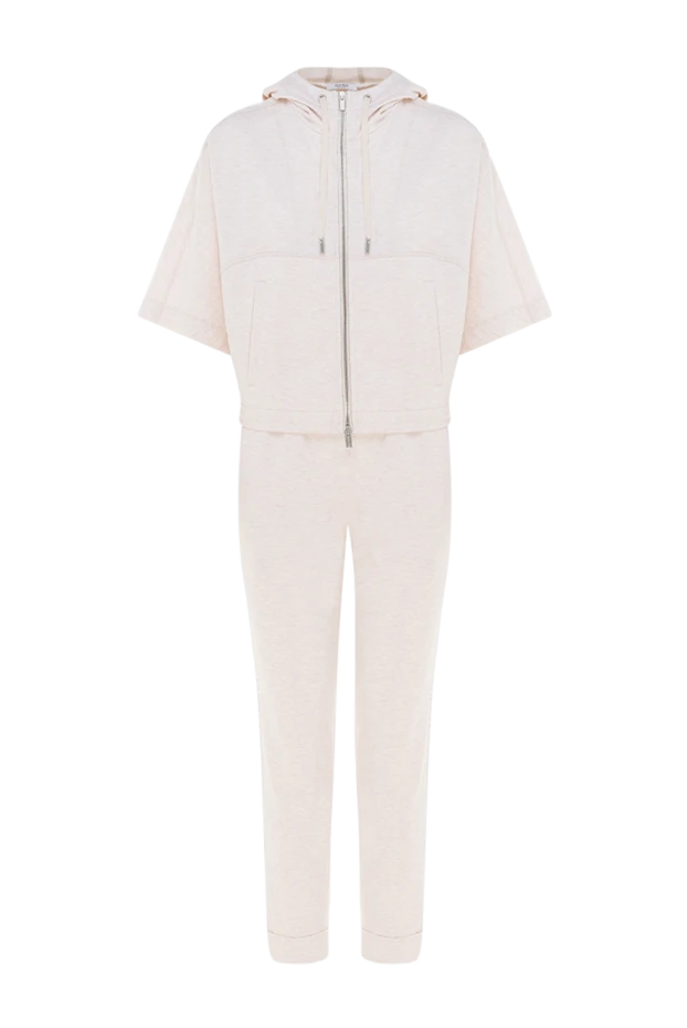 Walking suit made of cotton and elastane for women beige