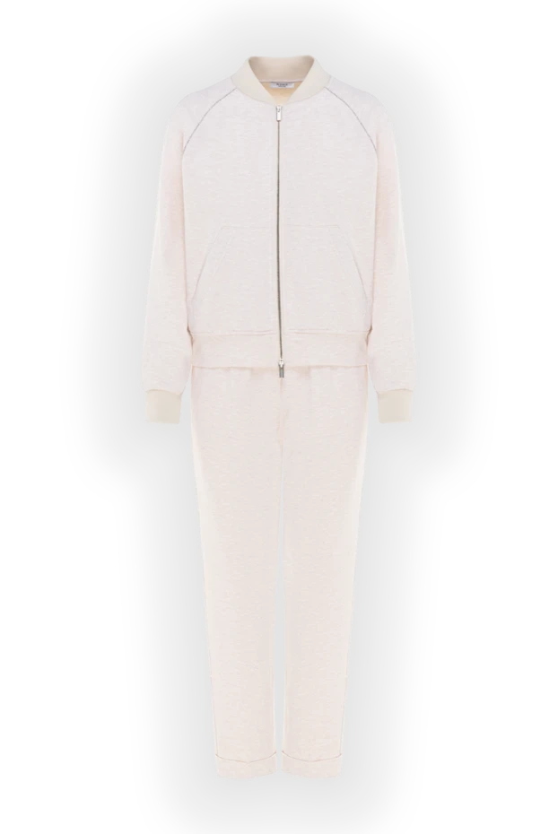 Peserico walking suit made of cotton and elastane for women beige 176681 - photo 1