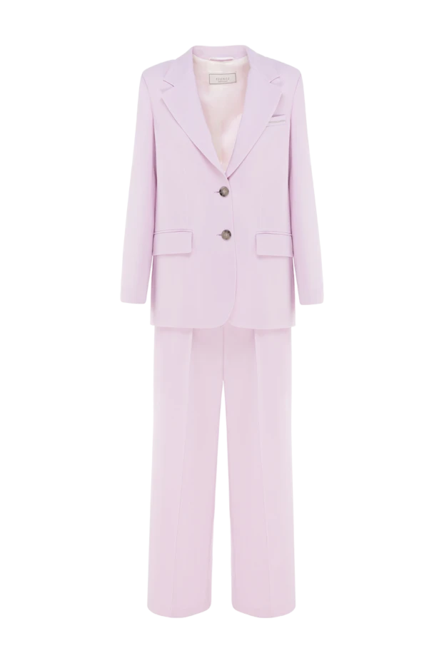 Suit with pants made of viscose and elastane for women pink