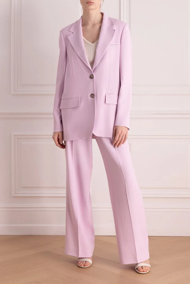 Peserico suit with pants made of viscose and elastane for women pink 176688 - photo 2