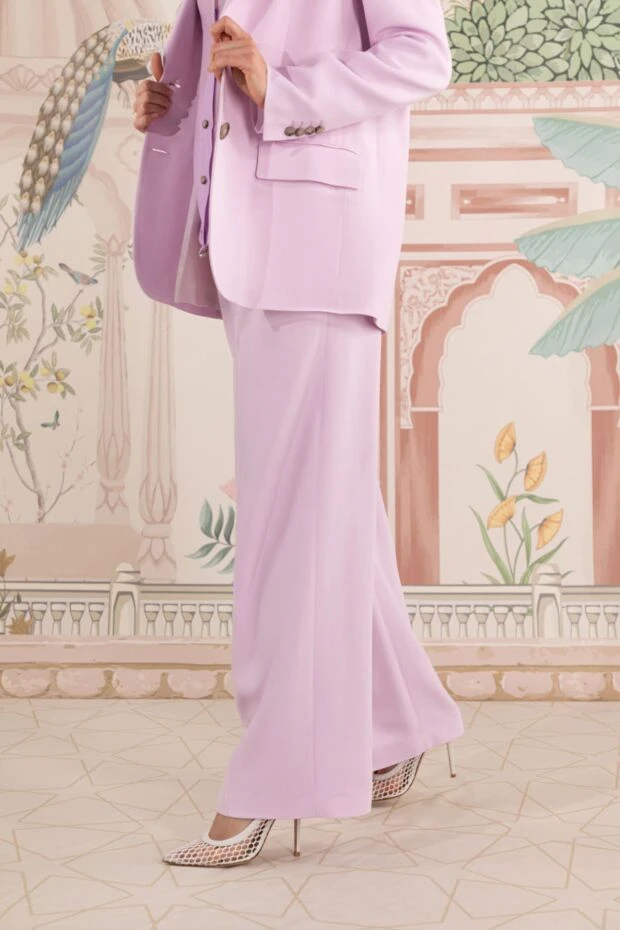 Peserico костюм зі штанами з віскози та еластану жіночий рожевий 176688 - фото 2