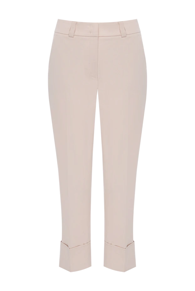 Pants of their cotton and elastane women's beige