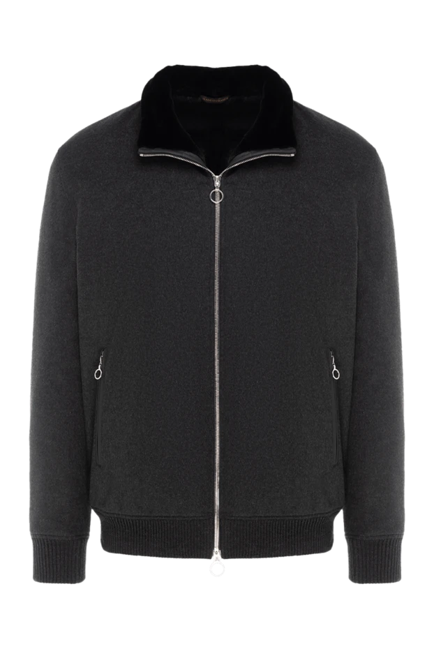 Seraphin man black cashmere and fur jacket for men buy with prices and photos 176718 - photo 1