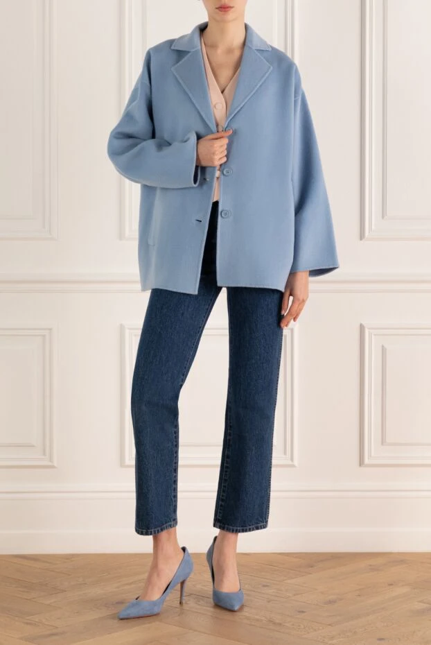 P.A.R.O.S.H. woman women's wool and cashmere jacket blue buy with prices and photos 176722 - photo 2
