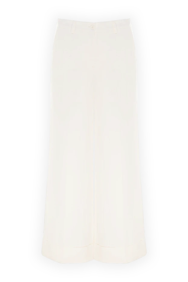P.A.R.O.S.H. woman women's white wool and silk trousers buy with prices and photos 176726 - photo 1