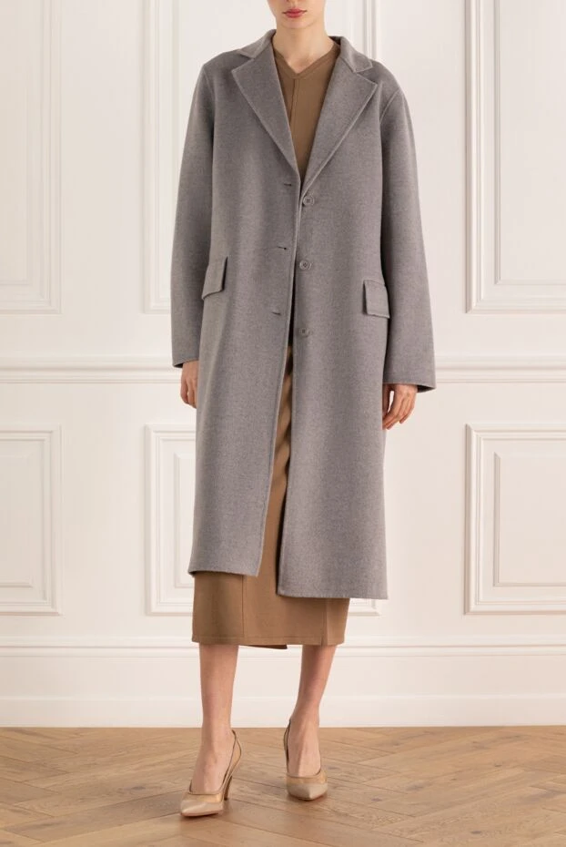 P.A.R.O.S.H. woman women's gray wool and cashmere coat buy with prices and photos 176732 - photo 2