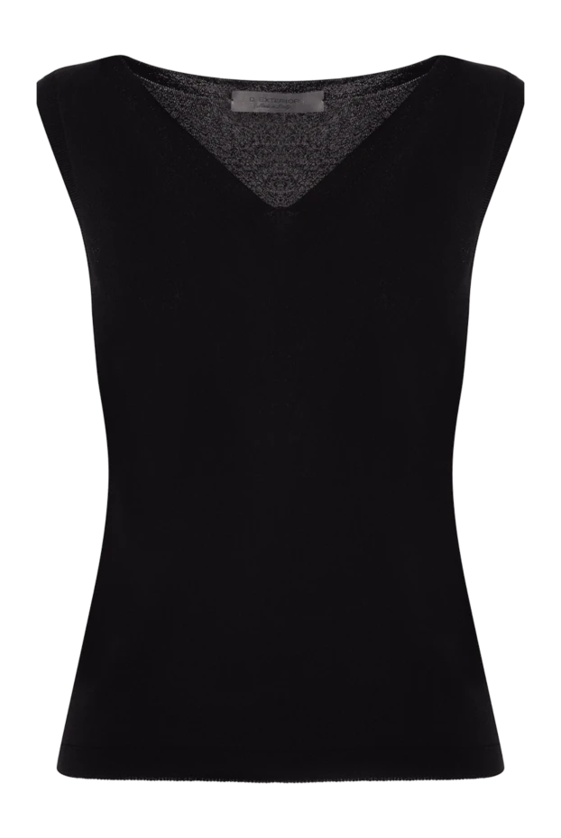 D.Exterior viscose and polyamide top for women black 176750 - photo 1