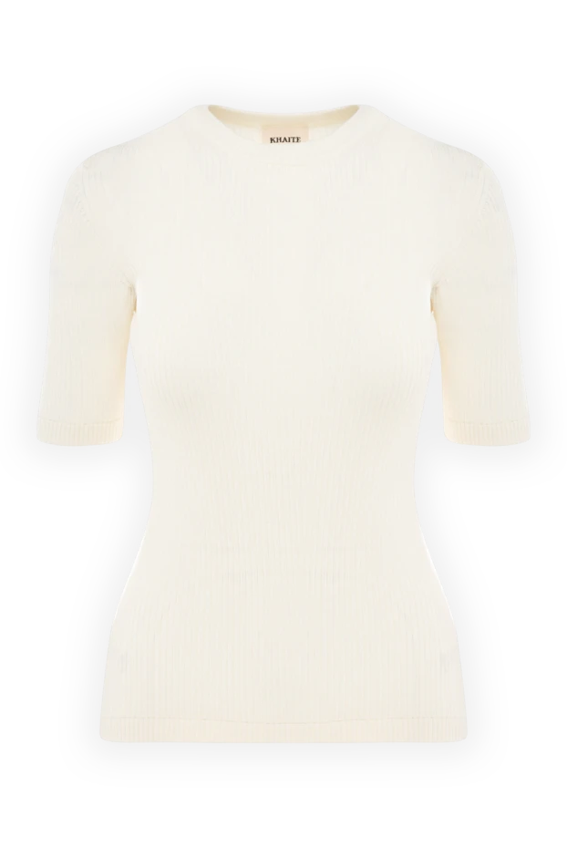 Khaite woman women's white wool and polyamide top 176771 - photo 1