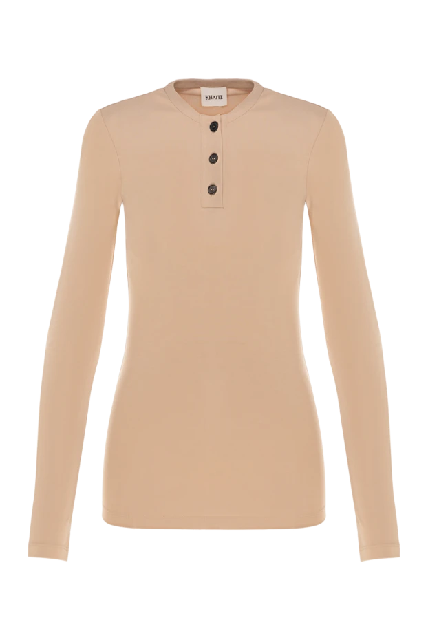 Khaite woman polo with long sleeves made of viscose beige buy with prices and photos 176772 - photo 1