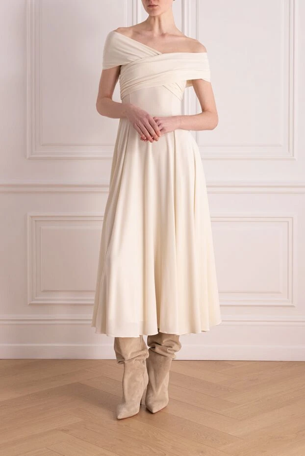 Khaite woman white viscose and polyester dress buy with prices and photos 176784 - photo 2