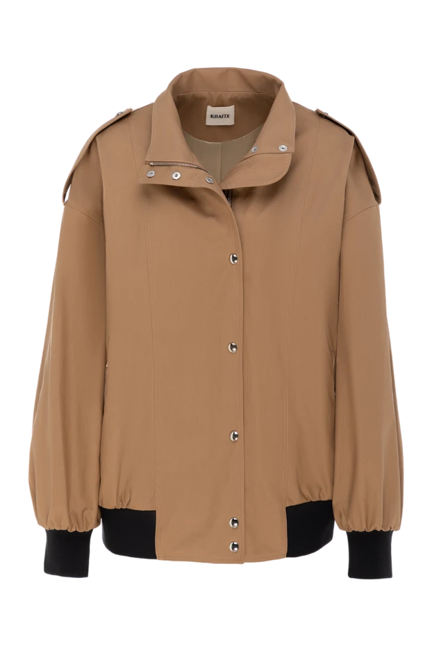 Khaite woman women's brown cotton and polyamide jacket buy with prices and photos 176787 - photo 1