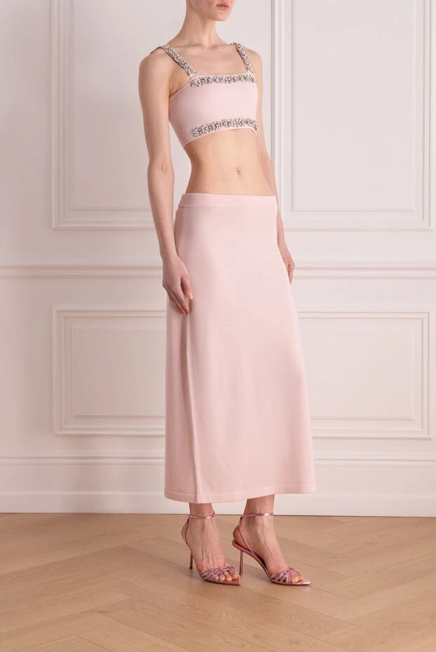 Zimmermann costume with a skirt for women pink 176803 - photo 3