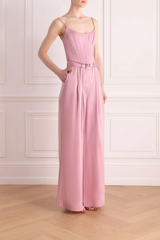 Zimmermann women's pink silk suit with trousers 176810 - photo 3