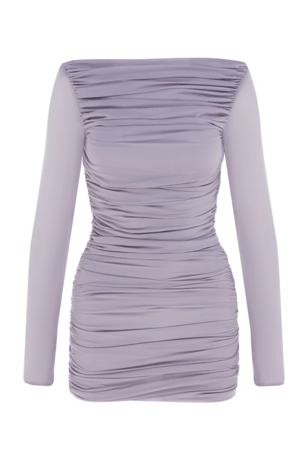 Purple silk and elastane dress