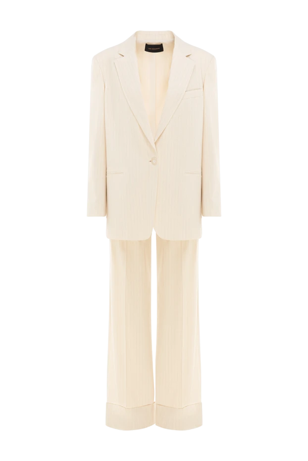 The Andamane woman women's beige suit with trousers made of viscose and wool buy with prices and photos 176854 - photo 1