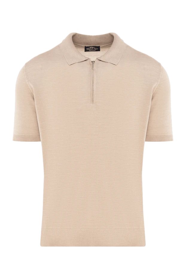 Cesare di Napoli man men's beige silk polo buy with prices and photos 176885 - photo 1