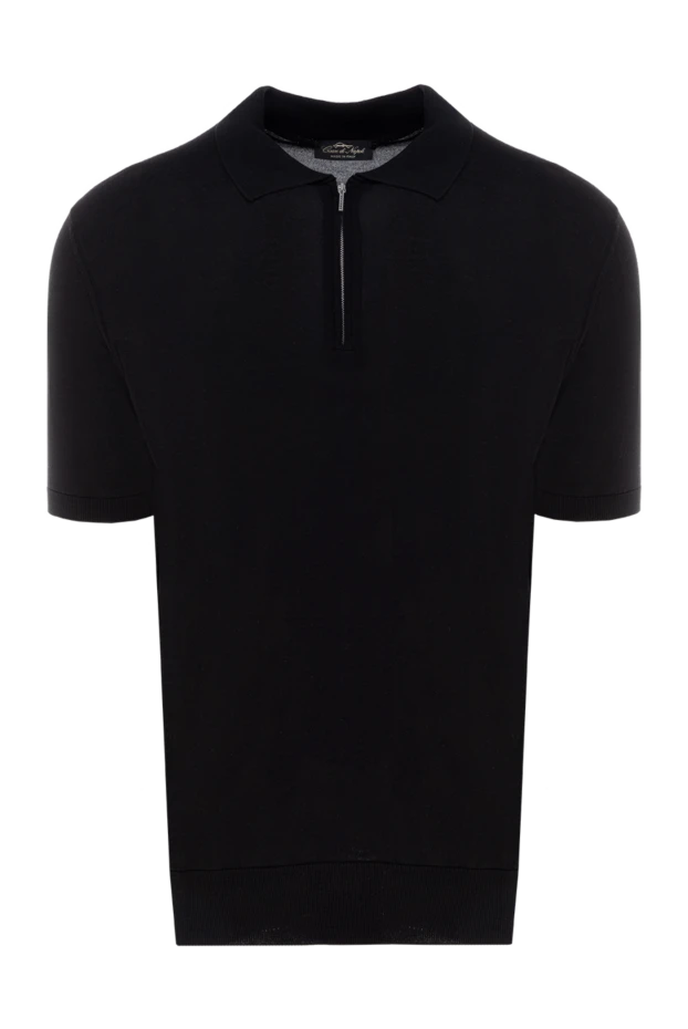 Cesare di Napoli men's black silk polo shirt 176888 - photo 1