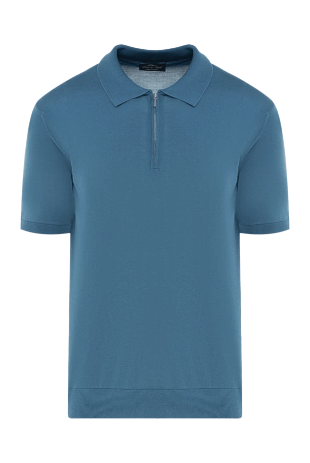 Cesare di Napoli man men's blue silk polo buy with prices and photos 176889 - photo 1