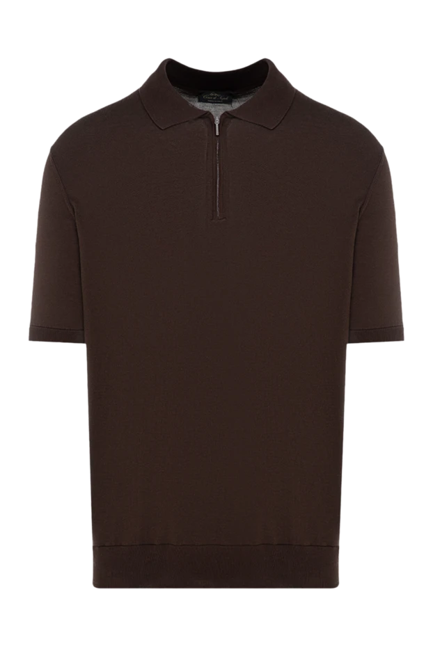 Cesare di Napoli man men's brown silk polo buy with prices and photos 176893 - photo 1