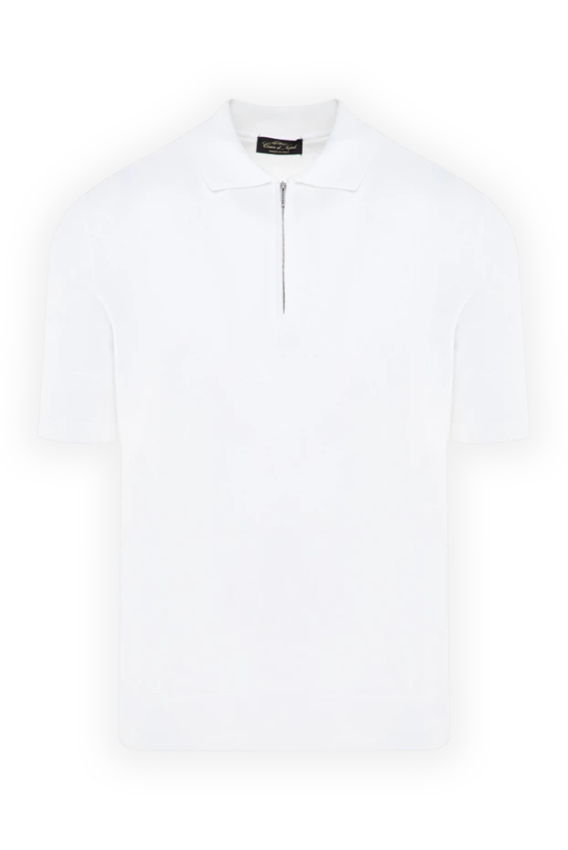 Cesare di Napoli man men's white cotton polo buy with prices and photos 176908 - photo 1