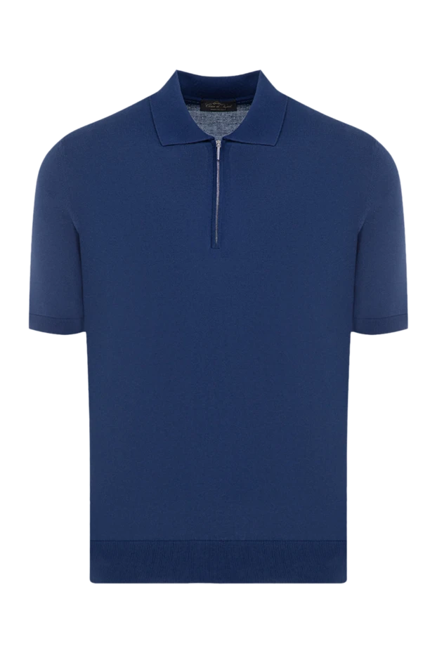 Cesare di Napoli men's blue cotton polo shirt 176912 - photo 1