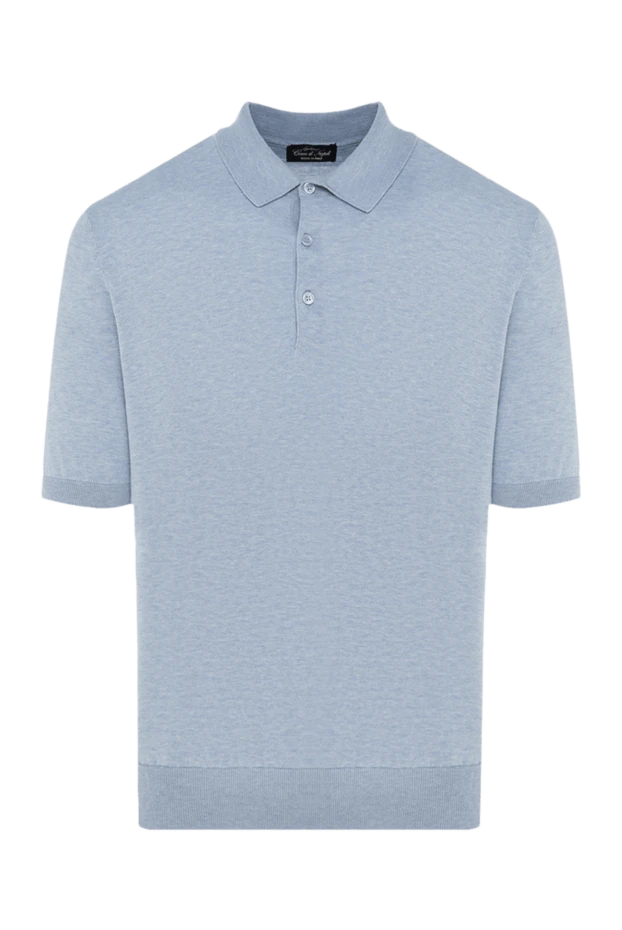 Cesare di Napoli men's blue cotton polo shirt 176914 - photo 1