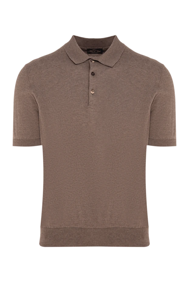 Cesare di Napoli men's brown cotton polo shirt 176917 - photo 1