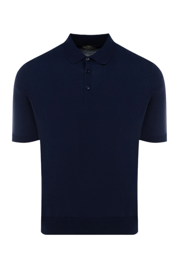 Cesare di Napoli men's blue cotton polo shirt 176918 - photo 1